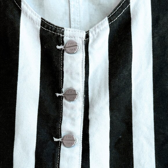 OBEY - Striped Button-Front Pocket Dress - Picture 3 of 5